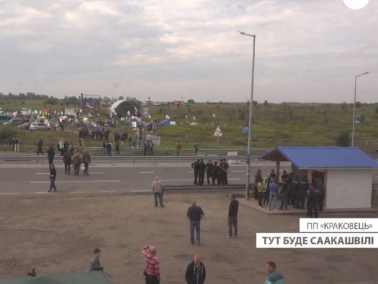 ﻿Саакашвілі проривається через кордон України. Трансляція