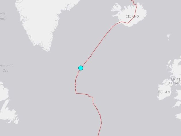 Близ Гренландии зафиксировали землетрясение магнитудой 5,9