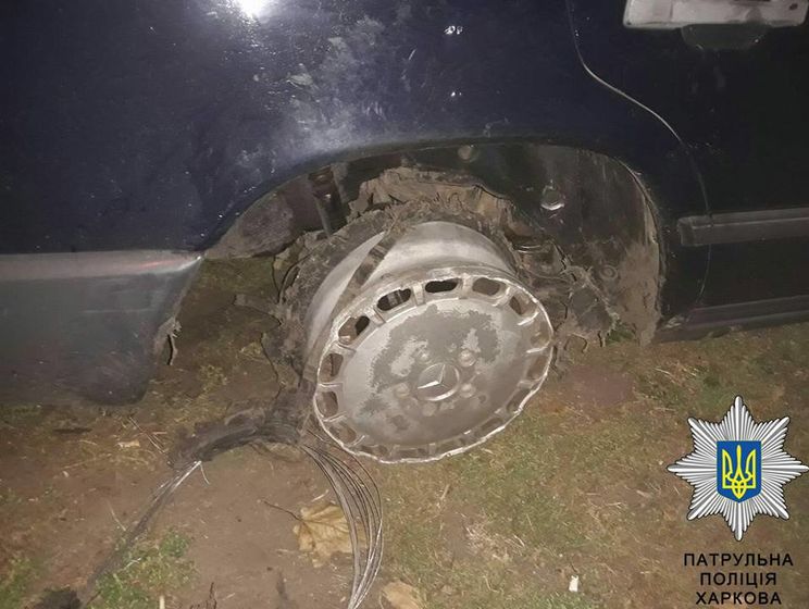 ﻿У Харкові нетверезий водій їхав на автомобілі без гуми на колесах – поліція