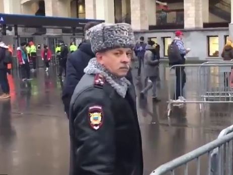 Экс-замглавы милиции Киева заметили среди охраны футбольного матча в Москве
