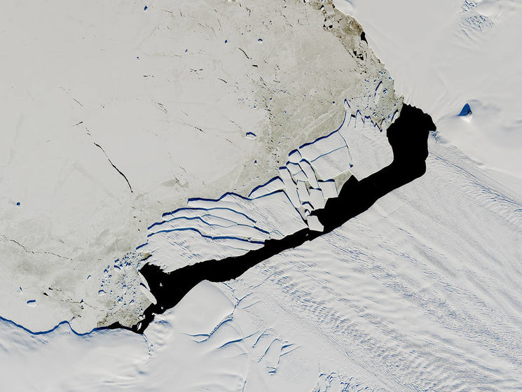 NASA показало снимок огромного айсберга, отколовшегося от ледника Pine Island