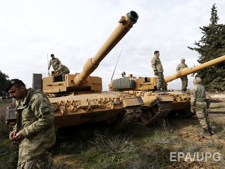 Турция ввела на территорию Сирии танки