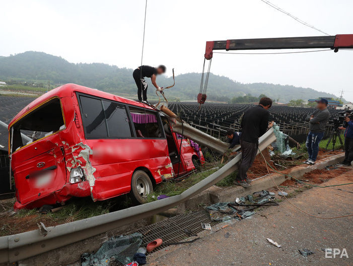 В ДТП с автобусом в Южной Корее погибли восемь человек