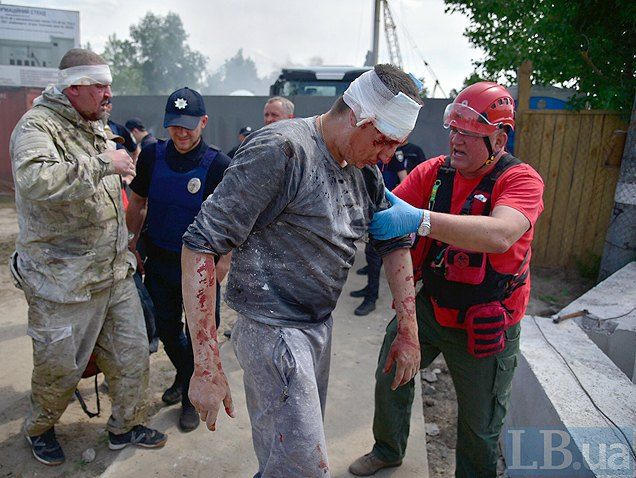 В Киеве в результате столкновения на стройплощадке пострадали 17 человек