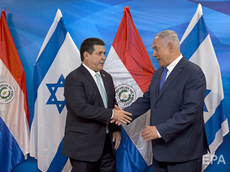 Президент Парагваю Орасіо Картес і прем'єр-міністр Ізраїлю Біньямін Нетаньяху