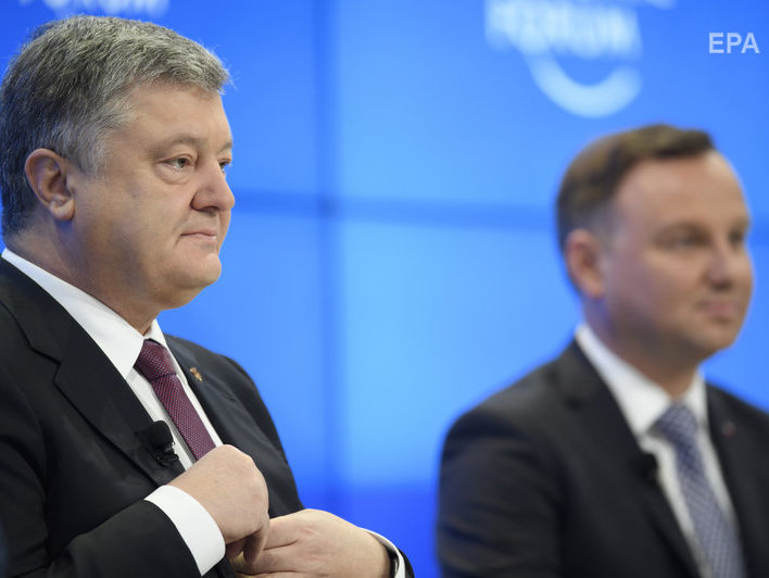 Порошенко призвал Дуду внести изменения в ту часть закона об Институте национальной памяти, где речь идет об Украине