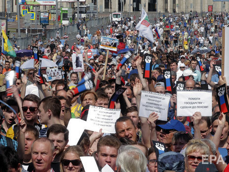 Российские телеканалы проигнорировали протесты против повышения пенсионного возраста