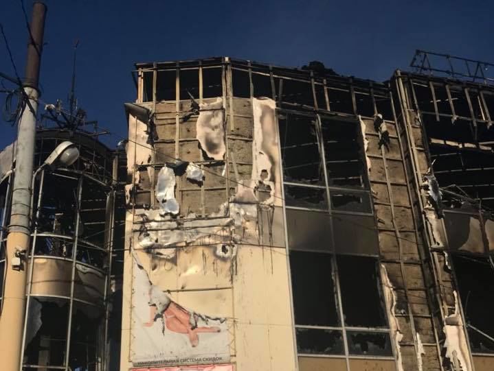 ﻿В окупованому Антрациті згорів торговий центр