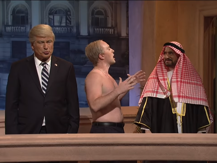 ﻿На американському ТБ висміяли рукостискання Путіна і саудівського принца. Відео