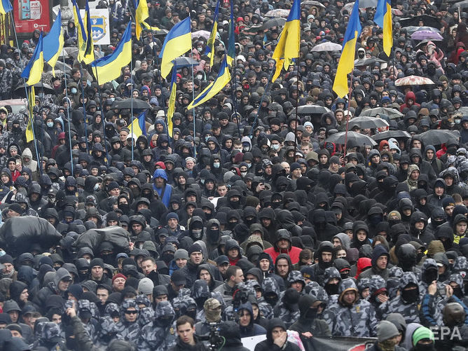В Киеве завершился митинг "Национального корпуса" против хищений в оборонной сфере