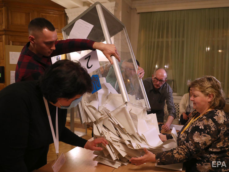За результатами опрацювання 96% протоколів, на президентських виборах Зеленський здобув 30,22% голосів, Порошенко – 15,94% – ЦВК України