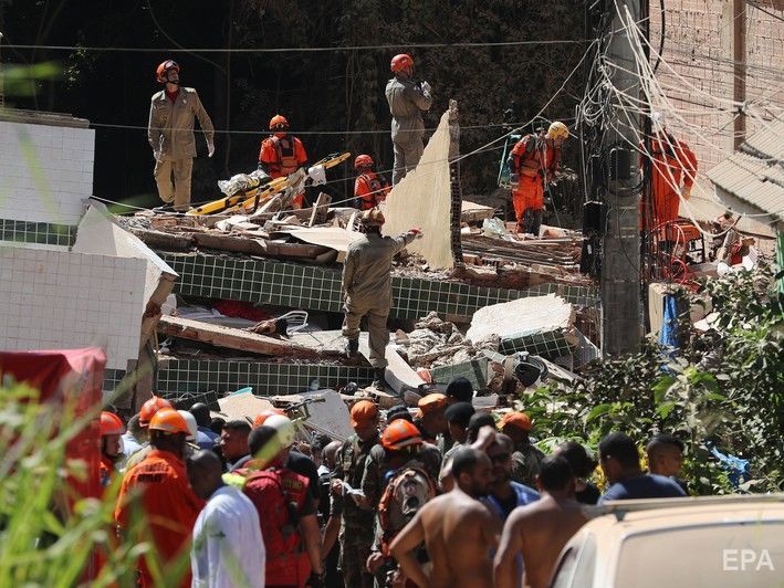 В Рио-де-Жанейро обрушилось два жилых здания, есть погибшие