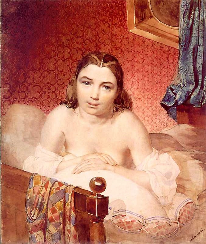 Тарас Шевченко - Женщина в кровати (1839)