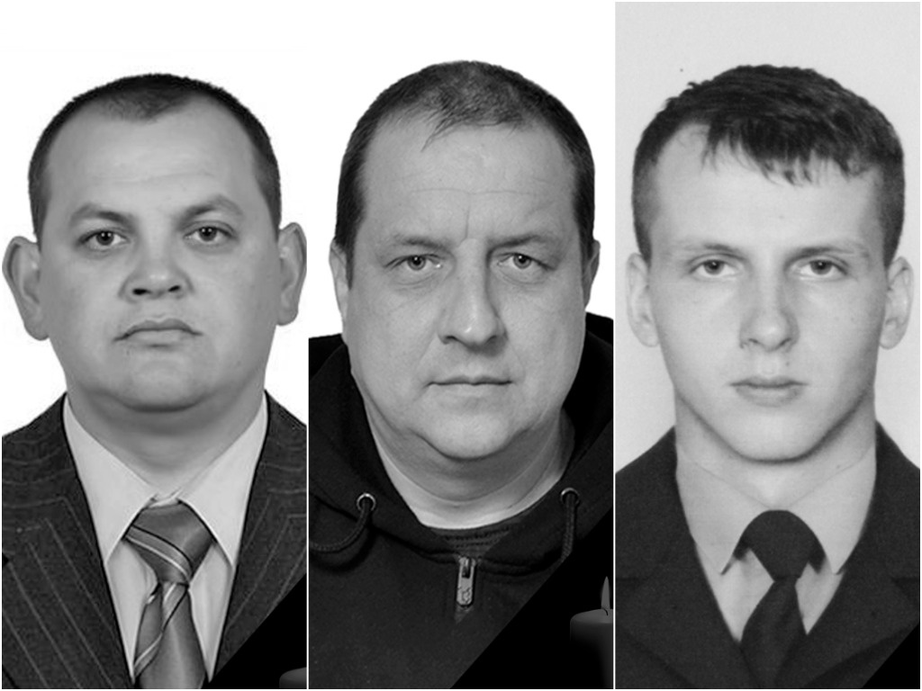 Александр Василенко, Константин Коваленко и Иван Касьянов. Фото: dsns.gov.ua