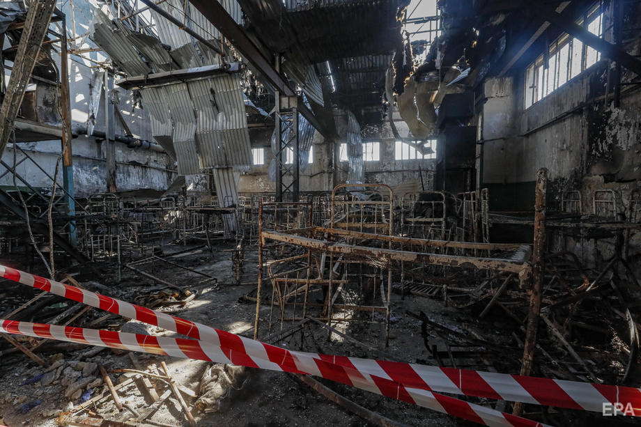 Російські окупанти вчинили теракт в Оленівці наприкінці липня. Фото: EPA