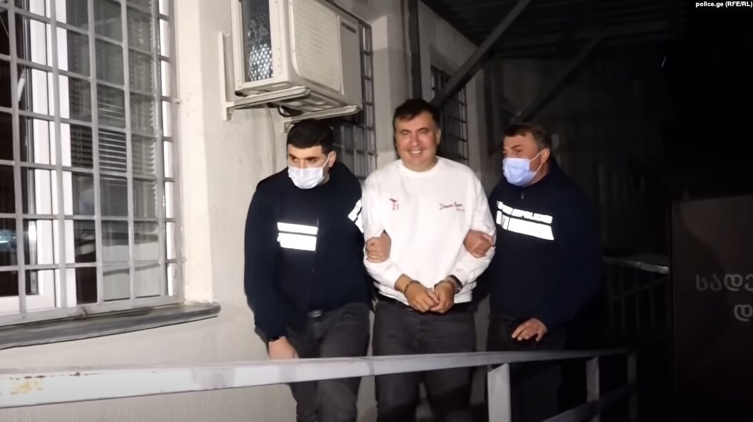 Затримання Саакашвілі 1 жовтня 2021 року у Тбілісі. Фото: sloboda.org