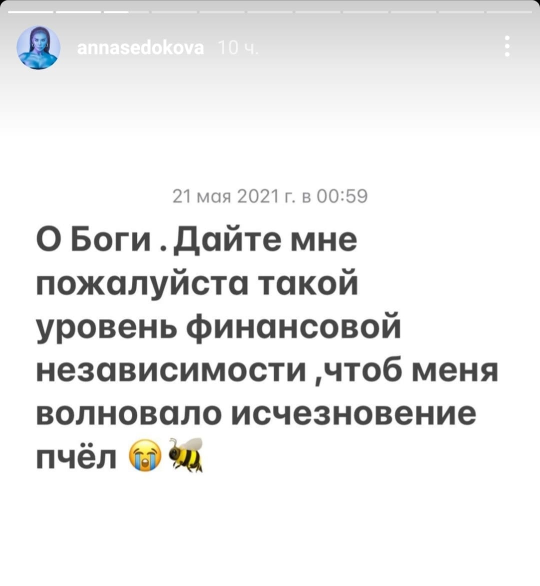 Скріншот: annasedokova / Instagram